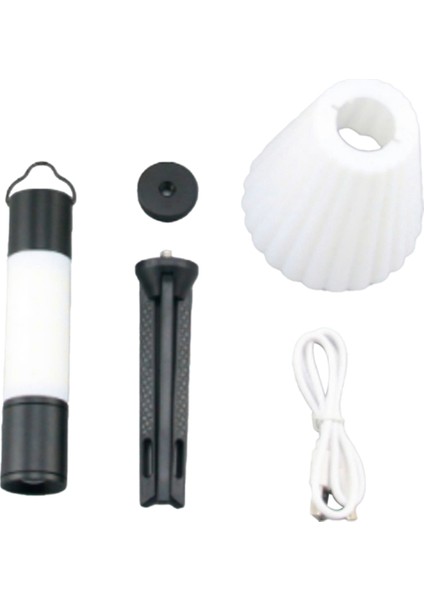 Açık Kamp LED Teleskopik El Feneri Tripod Fındıklı Çok Fonksiyonlu Şarj Edilebilir Geri Çekilebilir Işık Masa Lambası, B (Yurt Dışından)