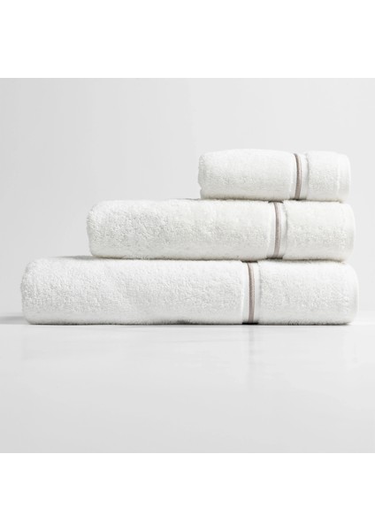 Petunia Pima Beyaz Taş Pamuklu Banyo Havlusu 90 x 150 cm