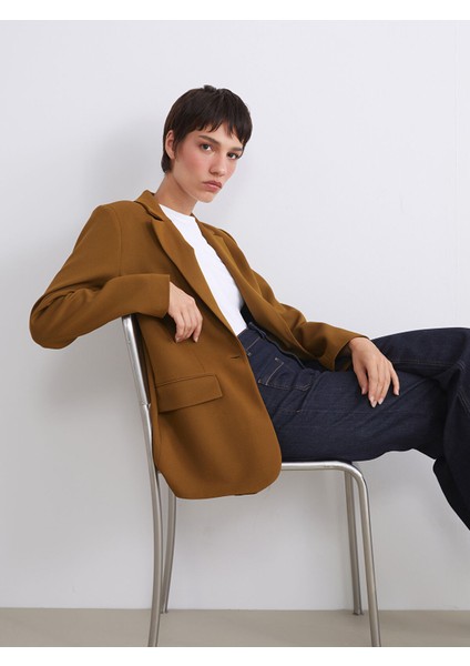 Yeni Sezon Krep Kadın Blazer Ceket