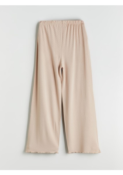 Yeni Sezon Beli Lastikli Puantiyeli Kadın Pijama Alt fiyatları