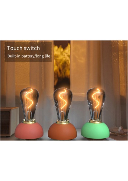 Cam Masa Lambası LED Dokunmatik Masa Lambası Dimmabable Masa Lambası Iç Dekor Çalışma Yatak Odası Masa Lambası Açık Yeşil (Yurt Dışından) modelleri