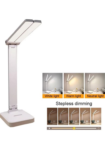 LED Masa Lambası 3 Seviye Dimmable Dokunmatik Gece Işığı USB Şarj Edilebilir Göz Koruma Katlanabilir Masa Lambası Beyaz (Yurt Dışından) indirimleri