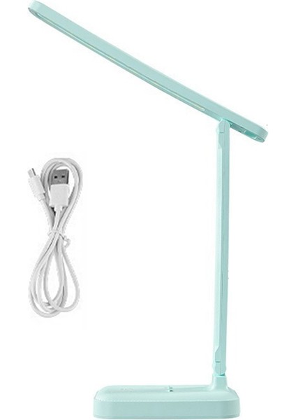 Açık Mavi Göz Koruma Masası Lambası USB Pil Ikili Güç Kaynağı Dokunma Katlama Masası Lambası (Yurt Dışından) fırsatları