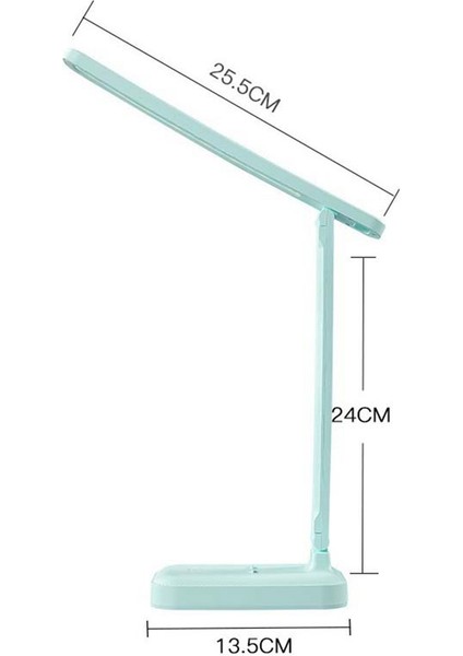 Açık Mavi Göz Koruma Masası Lambası USB Pil Ikili Güç Kaynağı Dokunma Katlama Masası Lambası (Yurt Dışından) indirimleri