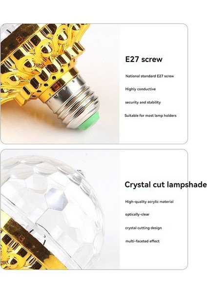 6pcs Renkli Dönen Sihirli Top Lambası Rgb LED Soketsiz LED Dans Partileri Için Disko Topu Dj Atmosfer Işık (Yurt Dışından) indirimleri