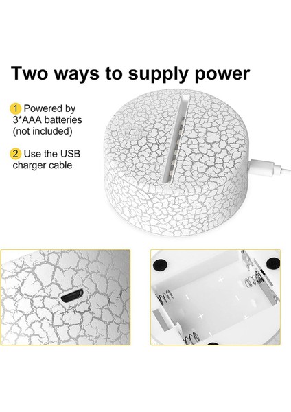10PCS Akrilik 3D LED Lamba Taban Tablo Gece Işık Tabanı 7 Renk Abs Pil Veya USB ile Çalıştırılan Aydınlatma Aksesuarları (Yurt Dışından) modelleri