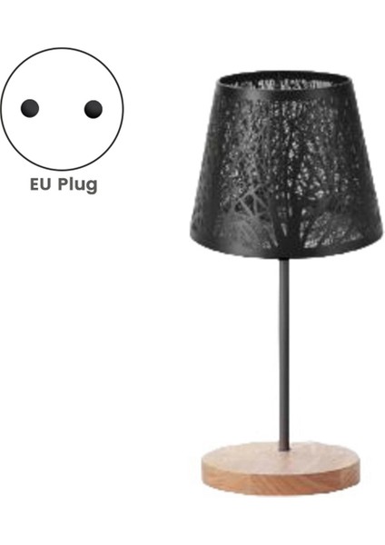 Masa Lambası, Namlu Metal Abajur ve Tabanda Kolye Lambası Duvar Lambası Için Uygun Ağaç Desenli Taban Siyah E Lambası (Yurt Dışından) fiyatları