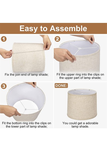 2 Adet Lamba Gölgeleri Doğal Keten Abajurlar Masa Lambası Zemin Lambası-Gri Için Yüksek Yedek Kumaş Abajurlar (Yurt Dışından) indirimleri