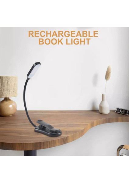 Şarj Edilebilir Kitap Işık Mini 7 LED Okuma Işık 3 Seviyeli Sıcak Beyaz Esnek Kolay Klip Lamba Okuma Gece Okuma Lambası (Yurt Dışından) indirimleri