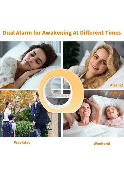 Gündoğumu Çalar Saat Hafif Uyuyanlar Yatak Odası Uyku Yardımı Için Işık Masa Saati ile Hafif Saat Uyandır (Yurt Dışından) fırsatları