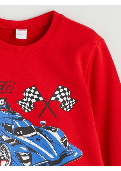 Yeni Sezon Bisiklet Yaka Baskılı Uzun Kollu Erkek Çocuk Sweatshirt fiyatları
