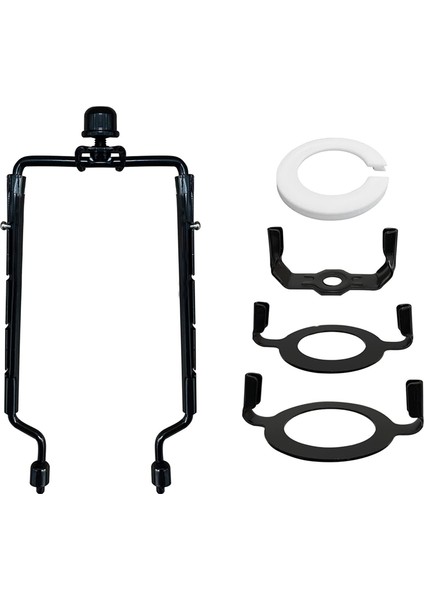 7inch Lamba Gölge Arp Tutucu Ayarlanabilir Lamba Arp Kiti E14, E26, E27 Işık Taban Adaptörü Siyah Korna Çerçevesi Laboratür Braketi (Yurt Dışından)