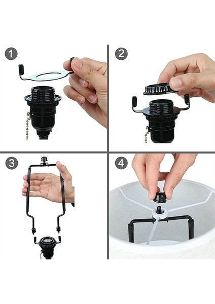 7inch Lamba Gölge Arp Tutucu Ayarlanabilir Lamba Arp Kiti E14, E26, E27 Işık Taban Adaptörü Siyah Korna Çerçevesi Laboratür Braketi (Yurt Dışından) modelleri