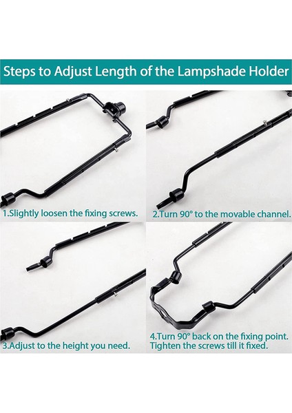 7inch Lamba Gölge Arp Tutucu Ayarlanabilir Lamba Arp Kiti E14, E26, E27 Işık Taban Adaptörü Siyah Korna Çerçevesi Laboratür Braketi (Yurt Dışından) fırsatları