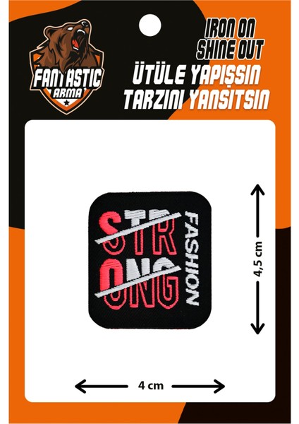 Ütü ile Yapışan Dokuma Arma Patch, Strong