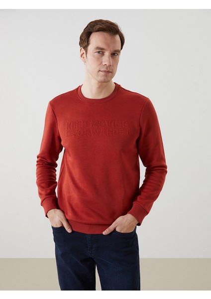 Yeni Sezon Bisiklet Yaka Uzun Kollu Erkek Kalın Sweatshirt