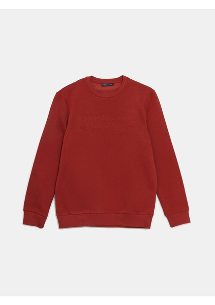 Yeni Sezon Bisiklet Yaka Uzun Kollu Erkek Kalın Sweatshirt indirimleri