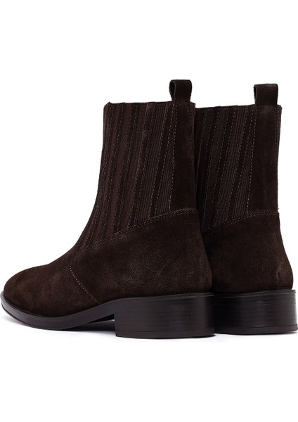 Kadın Kahverengi Süet Deri Chelsea Bot 25WFD510910