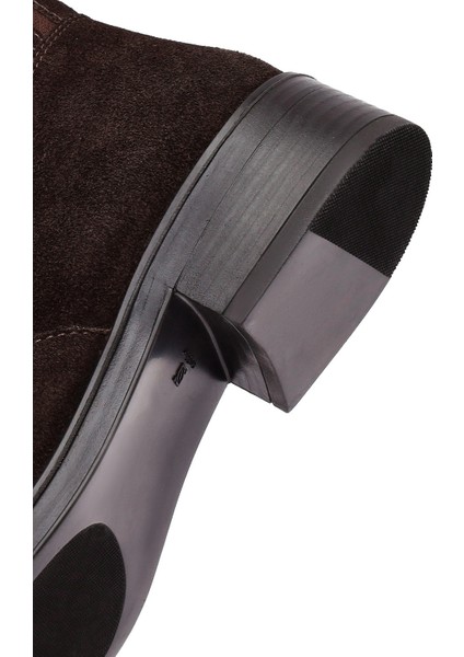 Kadın Kahverengi Süet Deri Chelsea Bot 25WFD510910