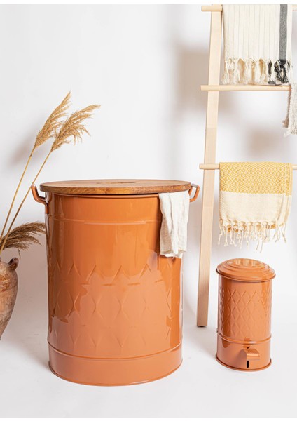 Prizma Terracota Galvaniz Pedallı Banyo Çöp Kovası 5 Lt modelleri