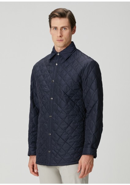 Lacivert Kapitoneli Dış Gömlek modelleri