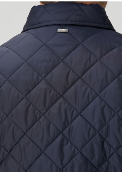 Lacivert Kapitoneli Dış Gömlek