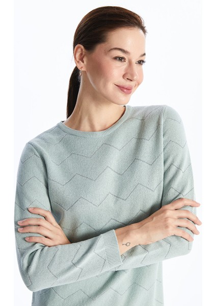 Yeni Sezon Bisiklet Yaka Desenli Kadın Triko Kazak fiyatları