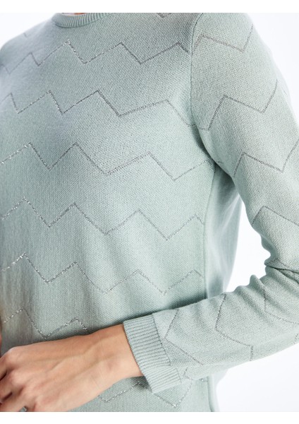 Yeni Sezon Bisiklet Yaka Desenli Kadın Triko Kazak fırsatları