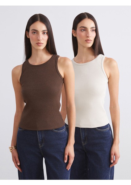 Yeni Sezon Bisiklet Yaka Kadın Atlet 2'li