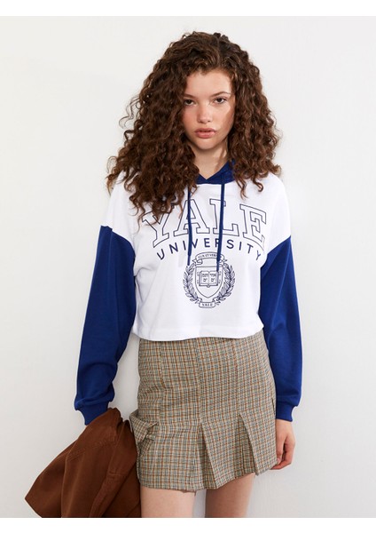 Yeni Sezon Kapüşonlu Baskılı Uzun Kollu Kadın Sweatshirt modelleri
