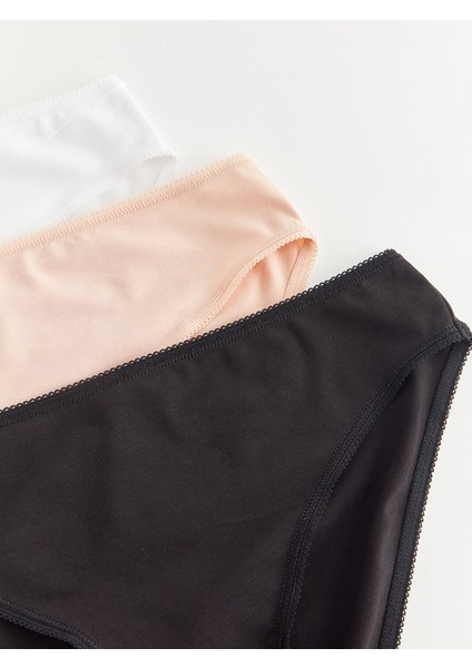 Yeni Sezon Düz Bikini Külot 3'lü Paket modelleri