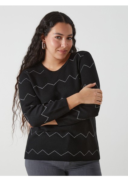 Yeni Sezon Bisiklet Yaka Desenli Kadın Triko Kazak fiyatları