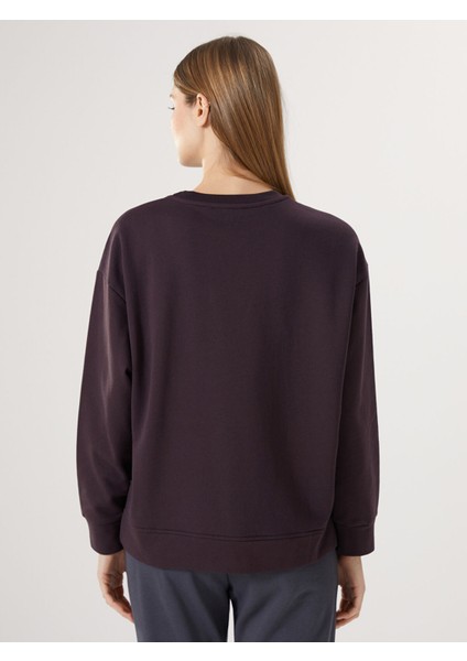 Yeni Sezon Bisiklet Yaka Baskılı Kadın Sweatshirt fırsatları