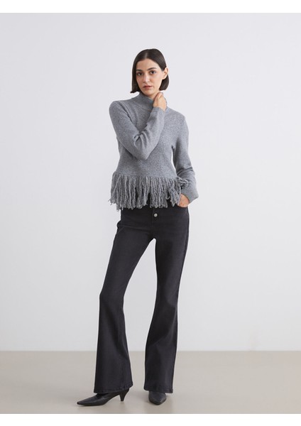 Yeni Sezon Flare Kadın Jean Pantolon