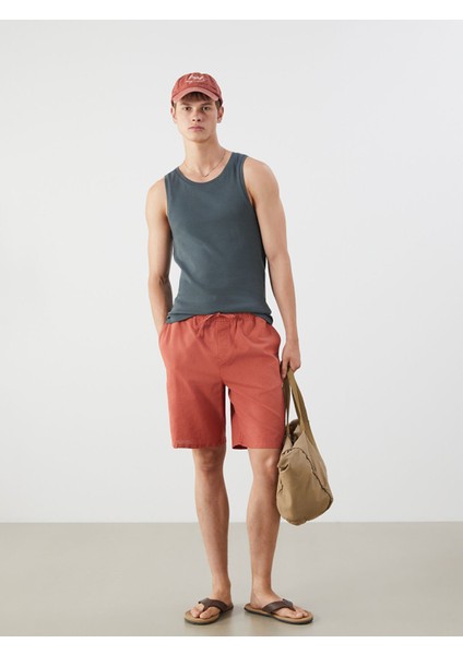 Yeni Sezon Rahat Kalıp Keten Karışımlı Erkek Şort fiyatları