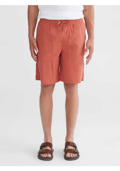 Yeni Sezon Rahat Kalıp Keten Karışımlı Erkek Şort modelleri