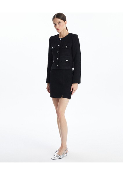 Yeni Sezon Bisiklet Yaka Ekose Kadın Tüvit Ceket fiyatları