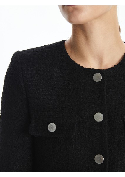 Yeni Sezon Bisiklet Yaka Ekose Kadın Tüvit Ceket modelleri