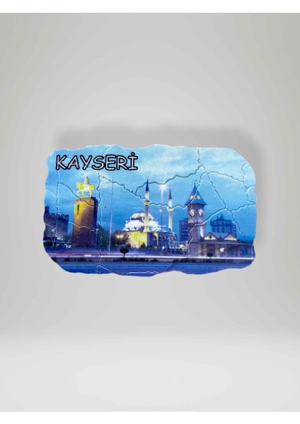Kayseri Temalı Çatlatma Polyester Magnet Buzdolabı Süsü