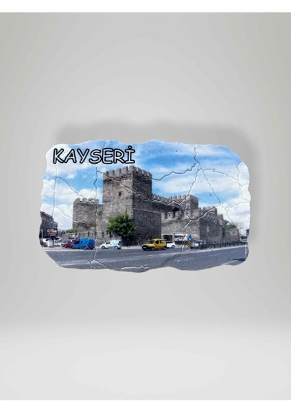 Kayseri Temalı Çatlatma Polyester Magnet Buzdolabı Süsü