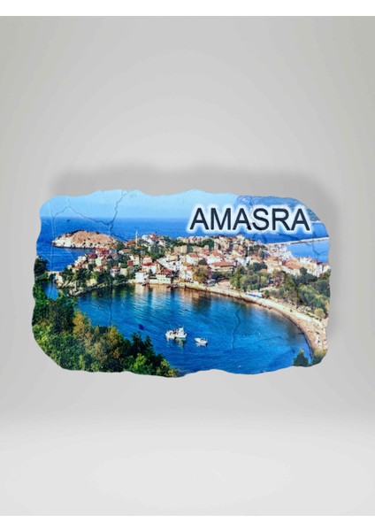 Amasra Temalı Çatlatma Polyester Magnet Buzdolabı Süsü