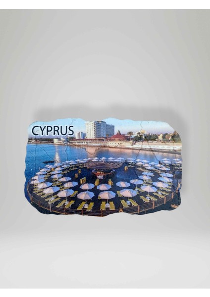 Kıbrıs Temalı Çatlatma Polyester Magnet Buzdolabı Süsü