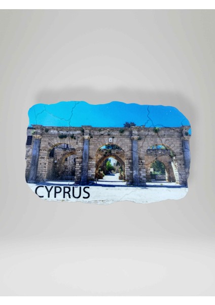 Kıbrıs Temalı Çatlatma Polyester Magnet Buzdolabı Süsü