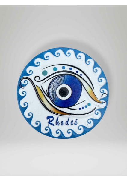 Rhodes ( Rodos ) Temalı Kabartmalı Polyester Magnet Buzdolabı Süsü