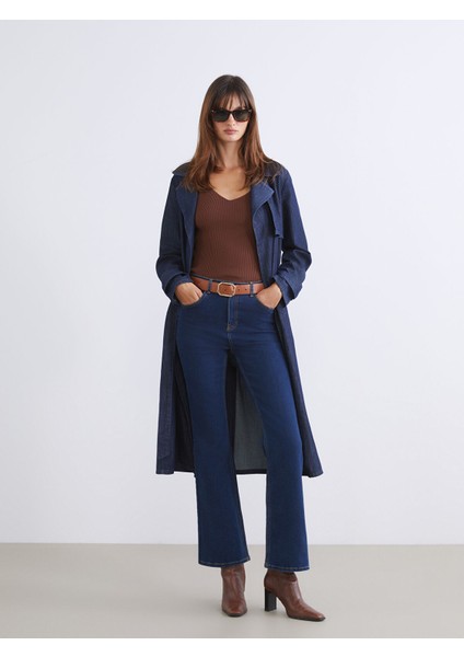 Yeni Sezon Flare Kadın Jean Pantolon