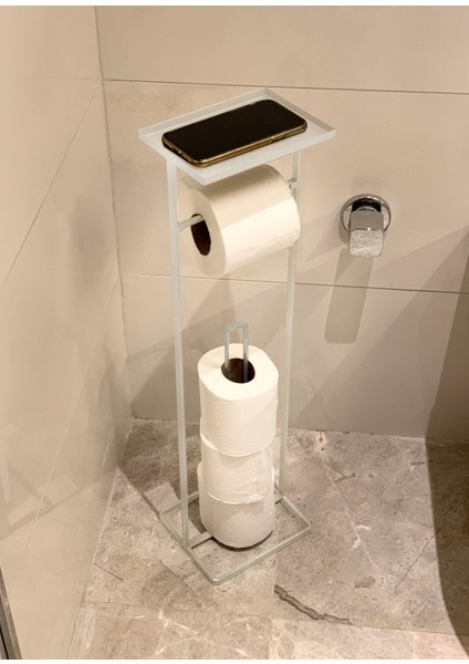 Tepsili Beyaz Tuvalet Kağıdı Standı 54X15X12 cm fiyatları