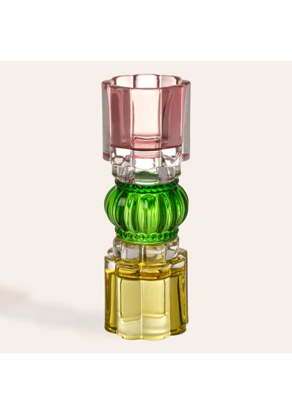 Nanjıng Cam Dekoratif Obje 7X7X21 cm Yeşil - Pembe indirimleri