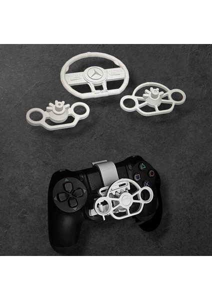 3lü Ps4 Oyun Kolu Için Mini Direksiyon Beyaz Set (Pratik Kullanım Tam Ölçü) fiyatları
