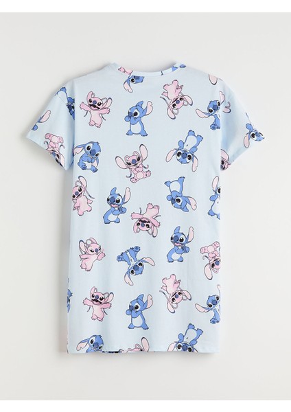 Yeni Sezon Bisiklet Yaka Stitch Baskılı Kadın Gecelik fiyatları