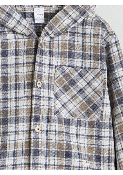 Yeni Sezon Kapüşonlu Ekose Erkek Çocuk Oduncu Gömlek indirimleri